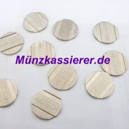 Münzkassierer.de Münzautomaten.com 10 x Münzen Wertmarken PD25 WM25 PD 25 WM 25 Ø 25 x 2mm. 1 & 2 Rillen